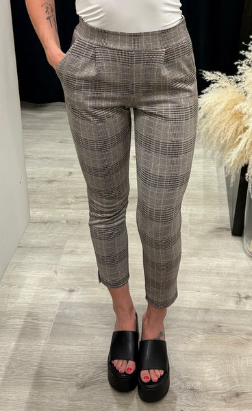 Manse pants - natural/black check