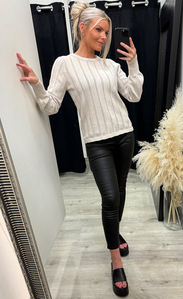 Molli pullover 1 - oatmeal melange