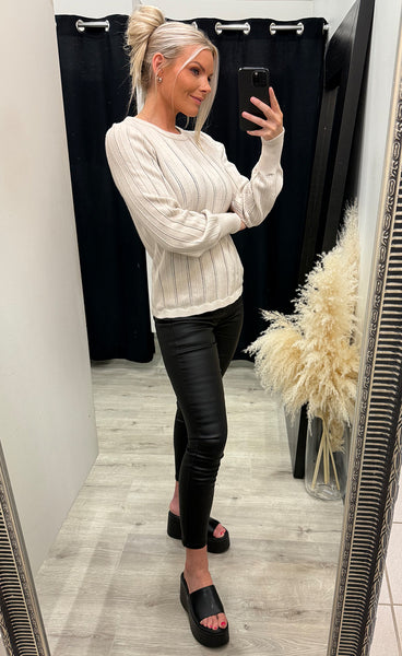 Molli pullover 1 - oatmeal melange