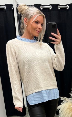 Katiejo pullover 1 - limestone melange mix