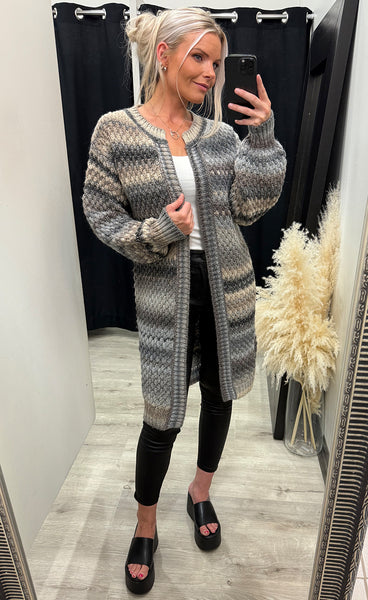 Gio knit cardigan - light grey mix