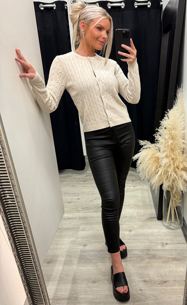 Steffi cardigan - cloud dancer melange