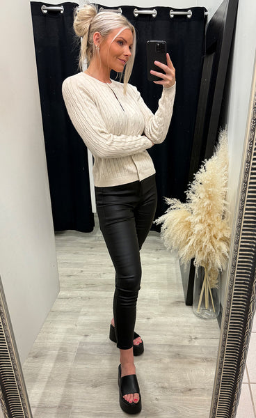 Steffi cardigan - cloud dancer melange