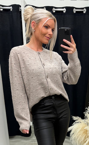 Elise cardigan 2 - moon rock melange
