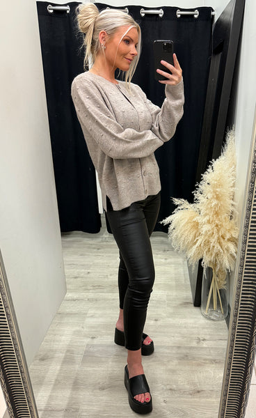 Elise cardigan 2 - moon rock melange