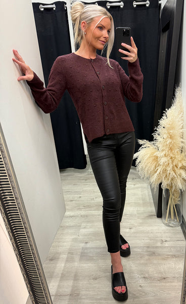 Elise cardigan 2 - fudge melange
