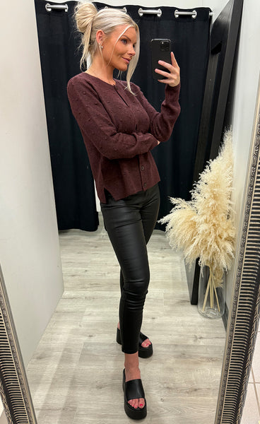 Elise cardigan 2 - fudge melange