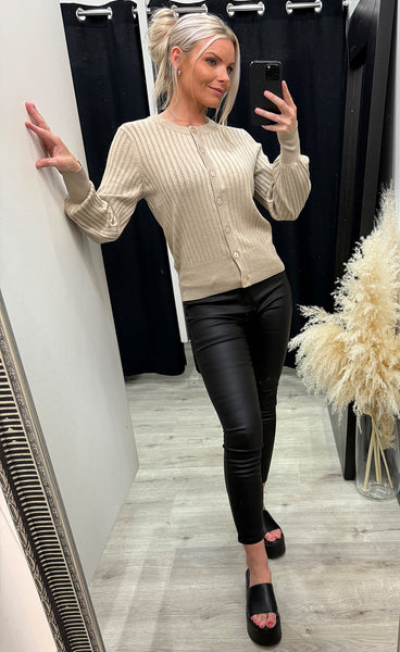Morla cardigan - humus melange