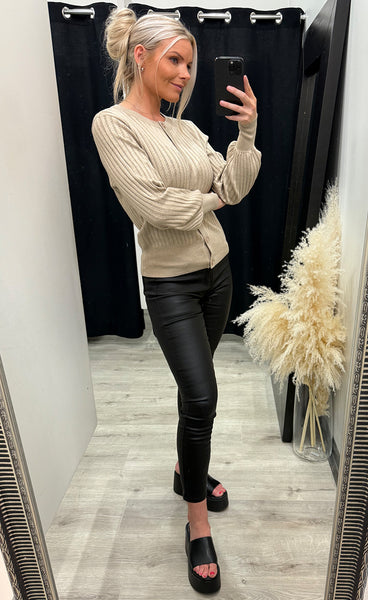 Morla cardigan - humus melange