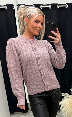 Shaila cardigan - ash rose melange