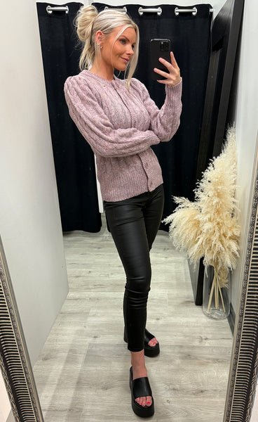 Shaila cardigan - ash rose melange
