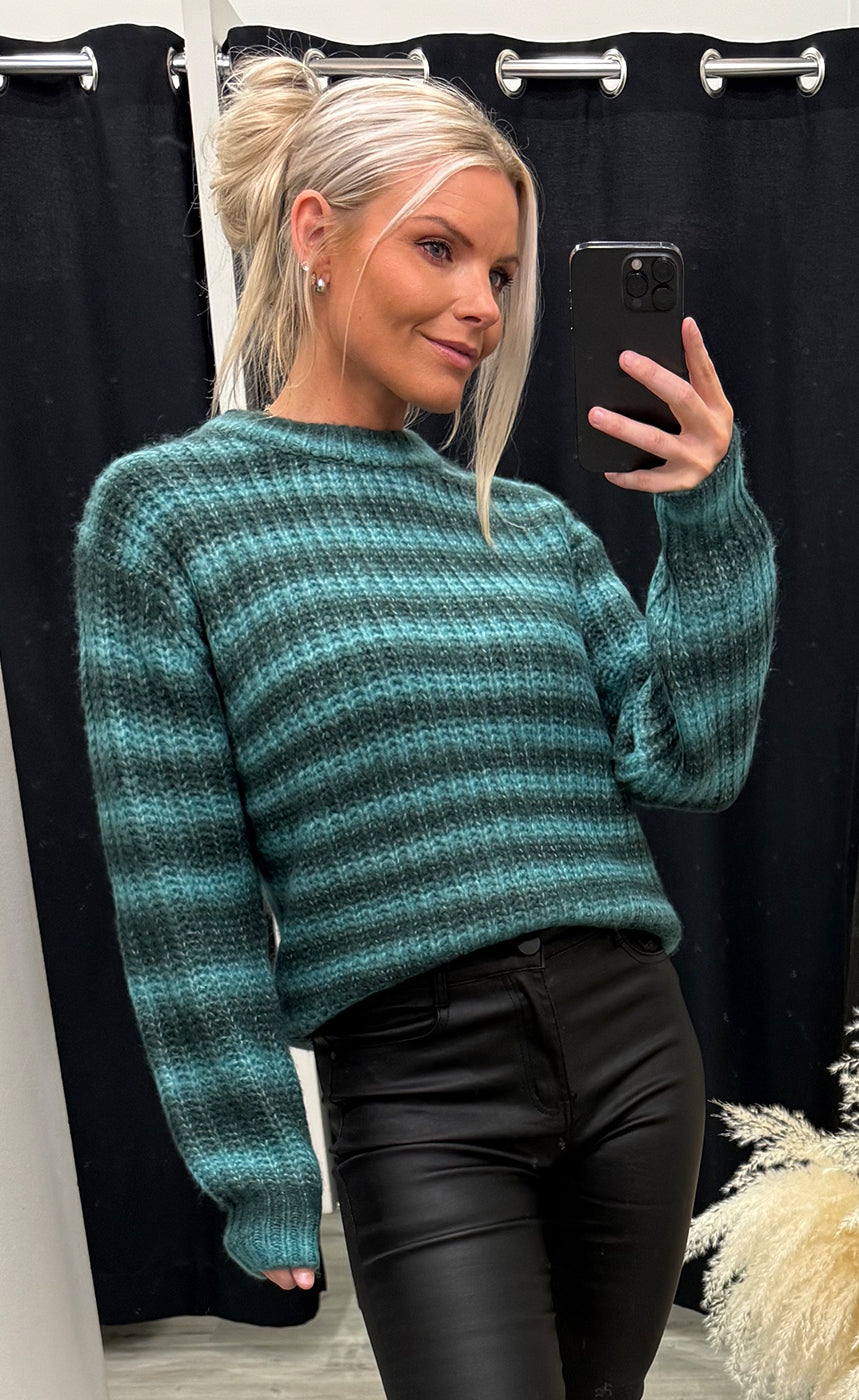 Riva pullover - green teal dye