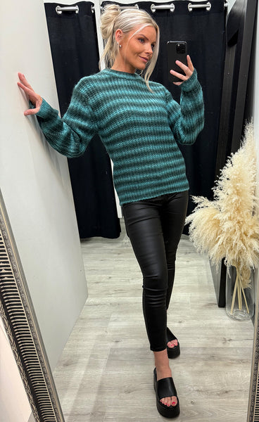 Riva pullover - green teal dye