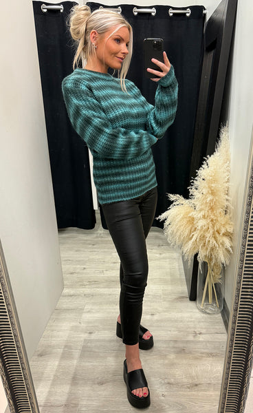 Riva pullover - green teal dye