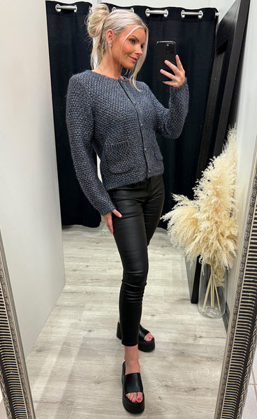 Catalina cardigan - dark blue lurex melange