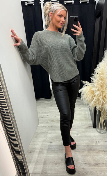 Eretta pullover 3 - dusty olive melange