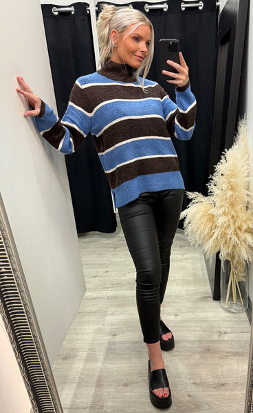 Edeen pullover 3 - coffee bean stripe