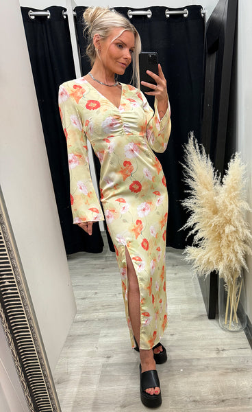 N-Kamey dress - delina green print