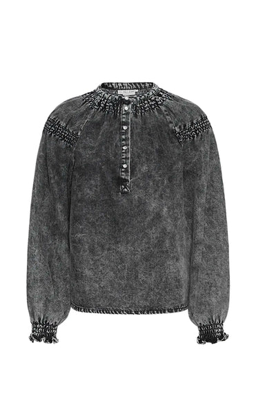 Malia blouse - black denim