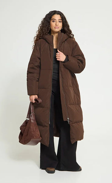 ICHI Bunala down jacket - coffee bean