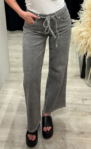 Onea belt jeans - grey wash