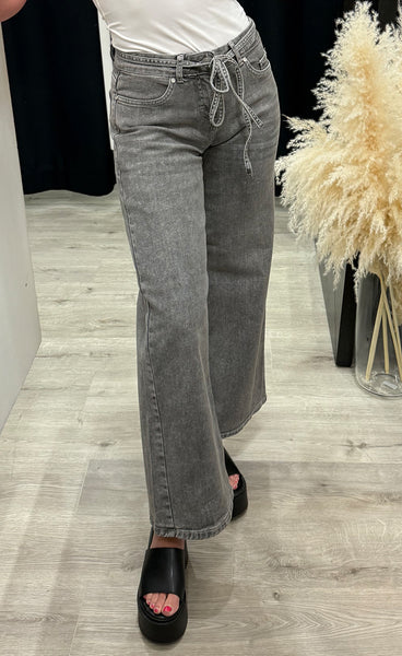 Onea belt jeans - grey wash