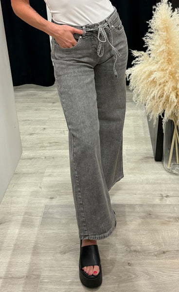 Onea belt jeans - grey wash