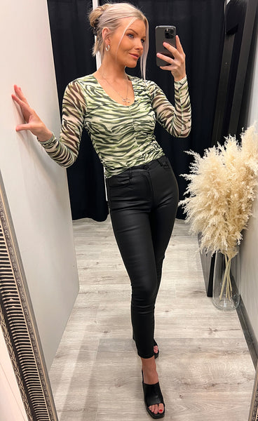 Ista blouse - green zebra