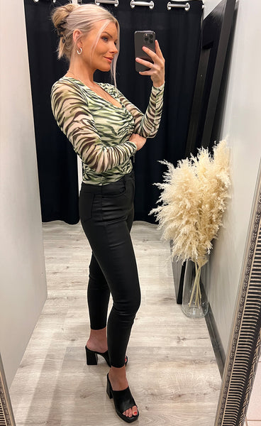 Ista blouse - green zebra