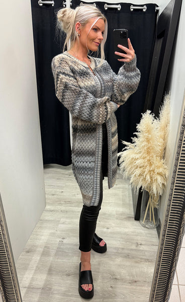 Gio knit cardigan - light grey mix