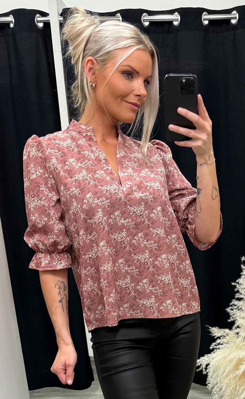 Venny blouse - rose flower