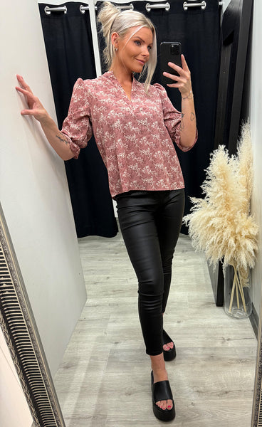 Venny blouse - rose flower
