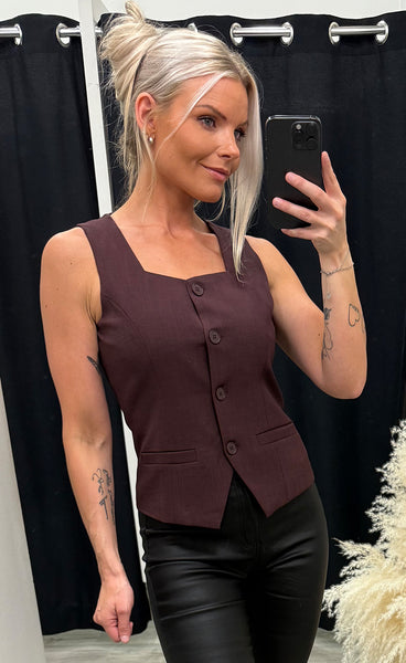 Gema vest - deep bordeaux