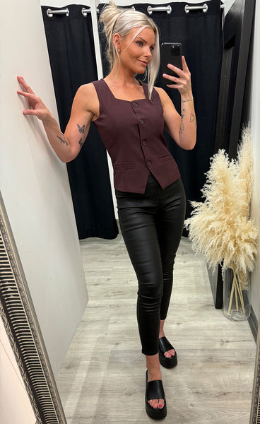 Gema vest - deep bordeaux