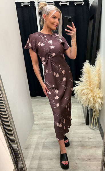 Gista dress - brown/dusty rose