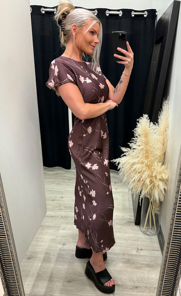 Gista dress - brown/dusty rose
