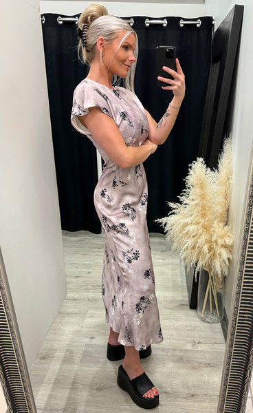 Gista dress - dusty rose/flower