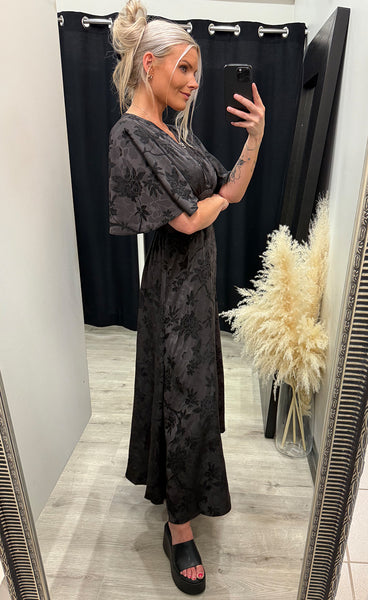 Gisela dress - brown/flower