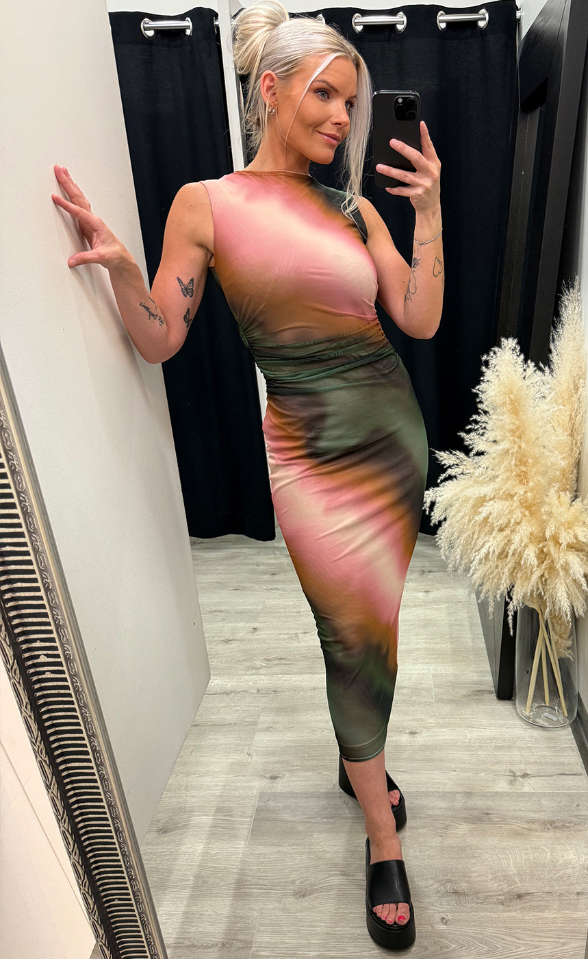 Esme dress - rose/khaki