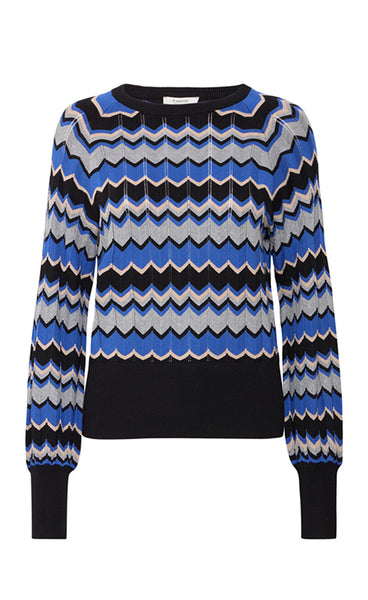 Morla zigzag jumper - blue quartz