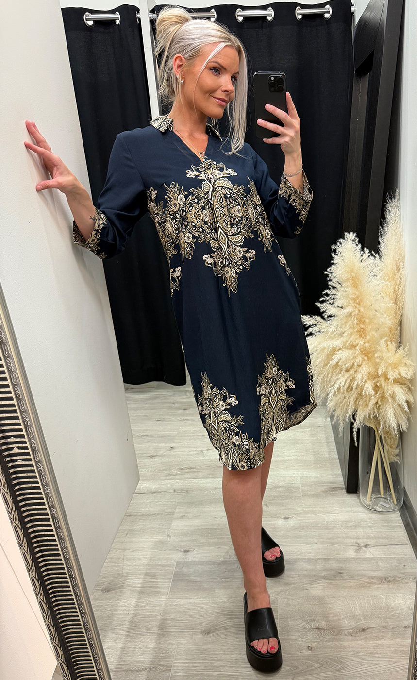 Adara dress 3 - navy mix