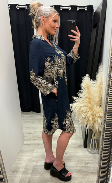 Adara dress 3 - navy mix