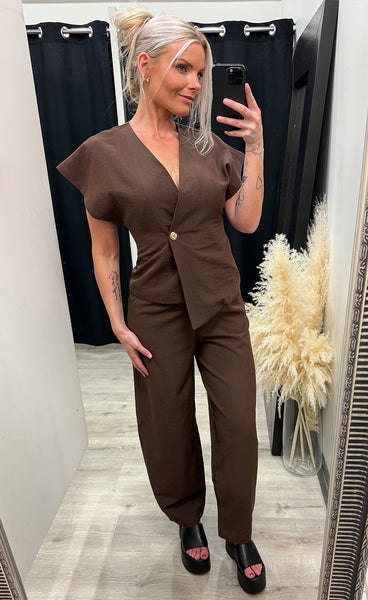 Gevela vest - brown