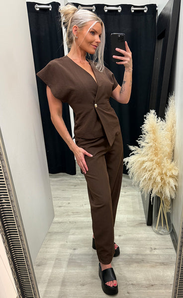 Gevela vest - brown