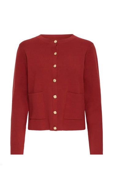 Sara short cardigan - chili pepper