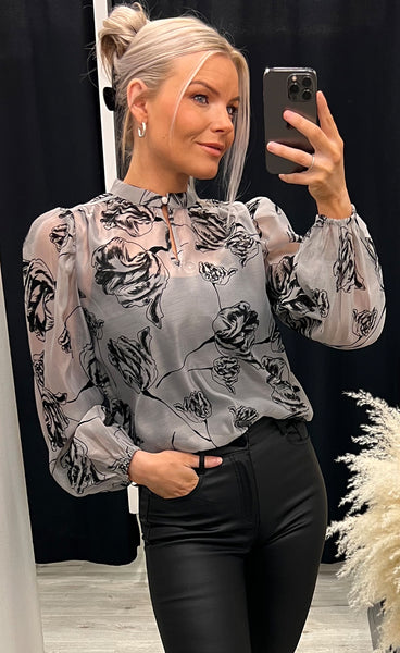 Valley blouse - frost grey