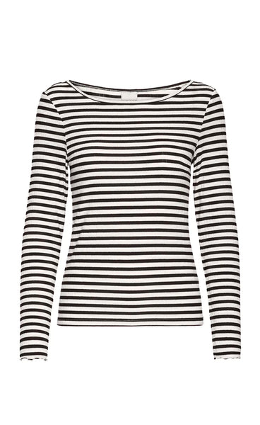 Cella longsleeve - coffee bean/white