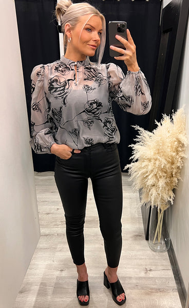 Valley blouse - frost grey