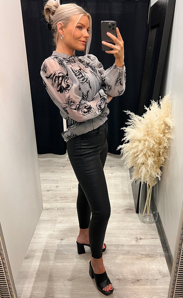 Valley blouse - frost grey