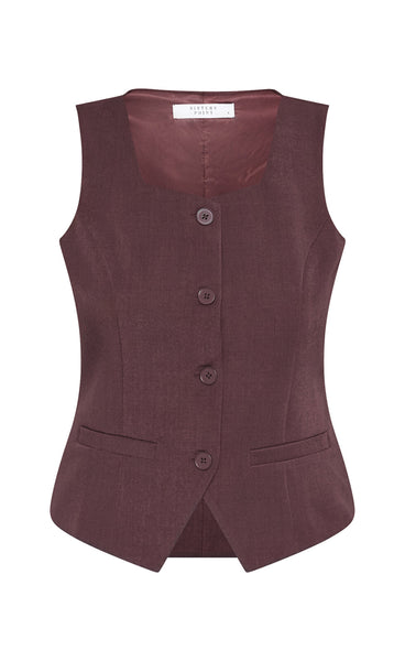 Gema vest - deep bordeaux